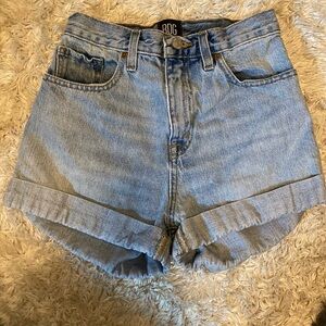 BDG Blue Jean Shorts High-Waisted Cuffed